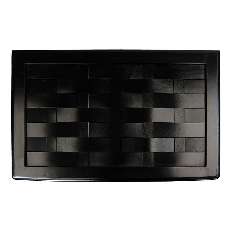 Oceanstar Rectangular Veneer Laundry Wood Hamper with Interior Bag