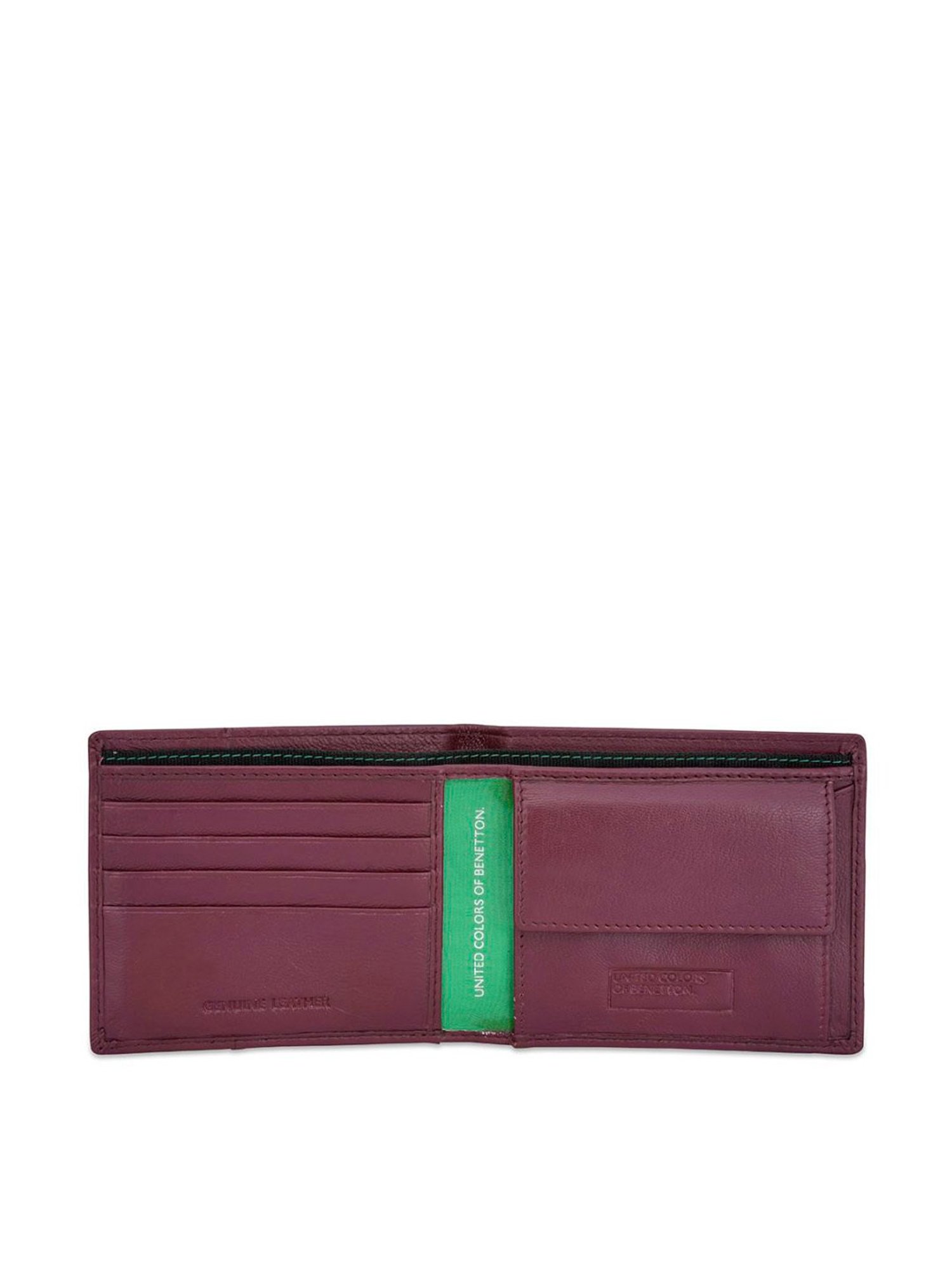 United Colors of Benetton Genaro Wine Leather Solid Bi-Fold Wallet