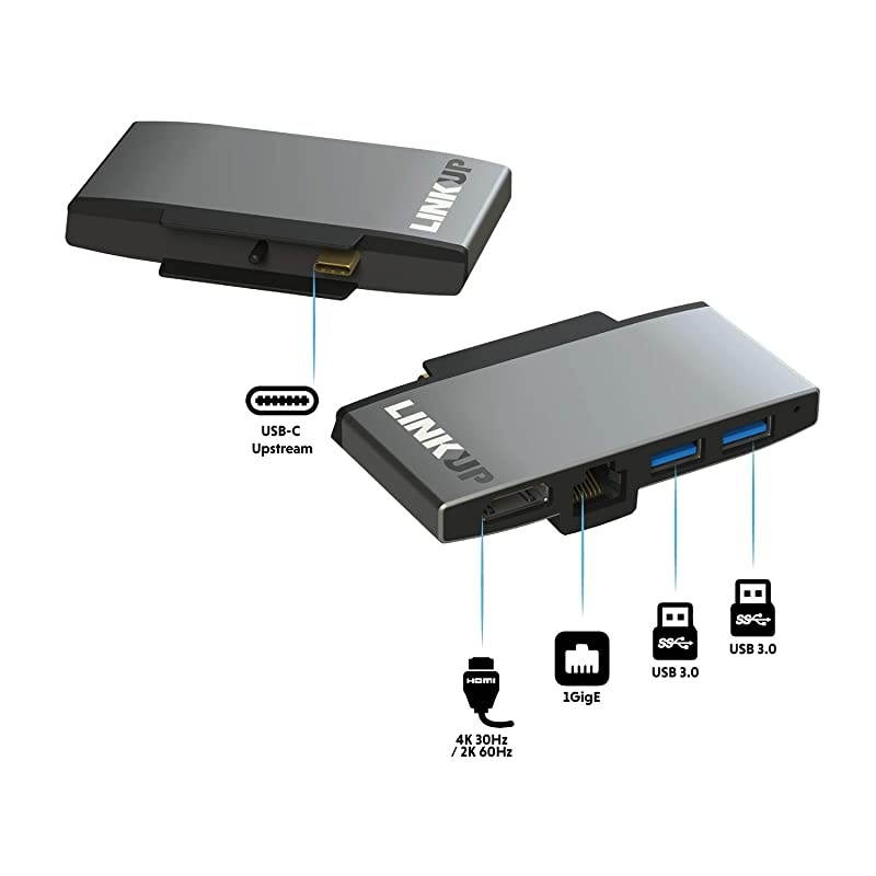 Microsoft Surface GO Compatible Docking Station USB C Dock | 4-in-1 Expansion Hub | HDMI 4K Gigabit Ethernet 2X USB-A 3.0 | Compatible with Original Surface GO Power Plug