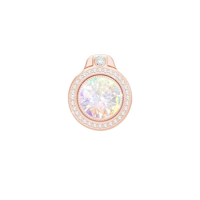 Glitter Bling Bling Phone Ring HolderSparkle Phone Ring Artificial Diamond StandRhinestone Cell Phone Finger Ring for PhonesPadRose Gold