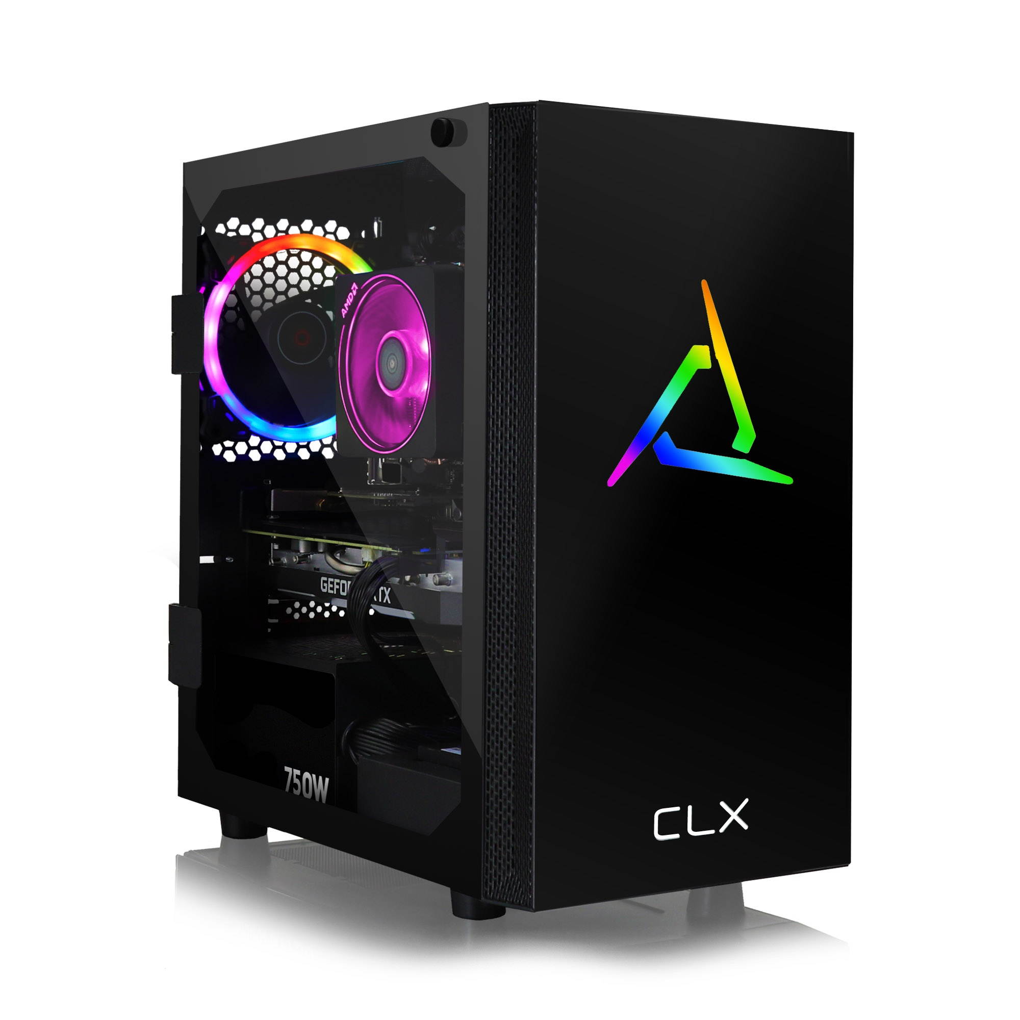 CLX SET Gaming Desktop - AMD Ryzen 7 5800X 3.8GHz 8-Core Processor, 16GB DDR4 Memory, GeForce RTX 2060 6GB GDDR6 Graphics, 500GB SSD, 3TB HDD, WiFi, Windows 10 Home 64-bit