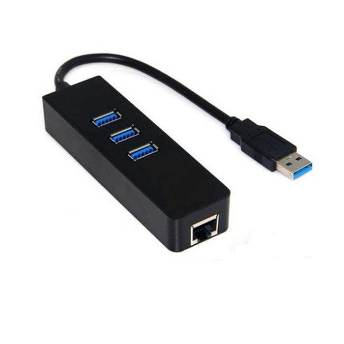 USB 3.0 HUB & USB to 10/100/1000Mbps RJ45 Gigabit Ethernet Lan Card Adapter