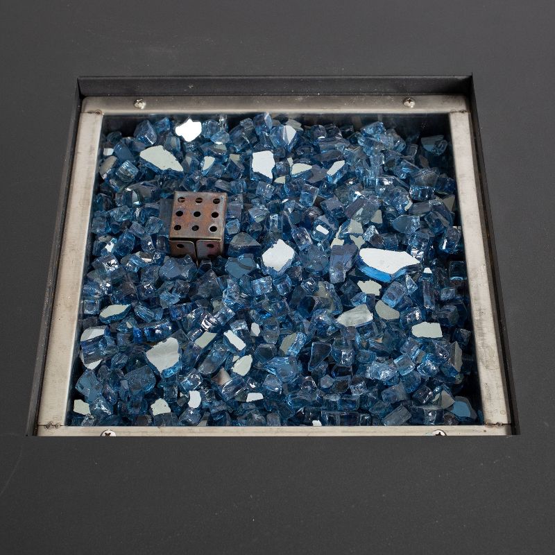 American Fireglass 10 LB Bag 1/2 Inch Reflective Fireplace & Firepit Fire Glass, Cobalt Blue