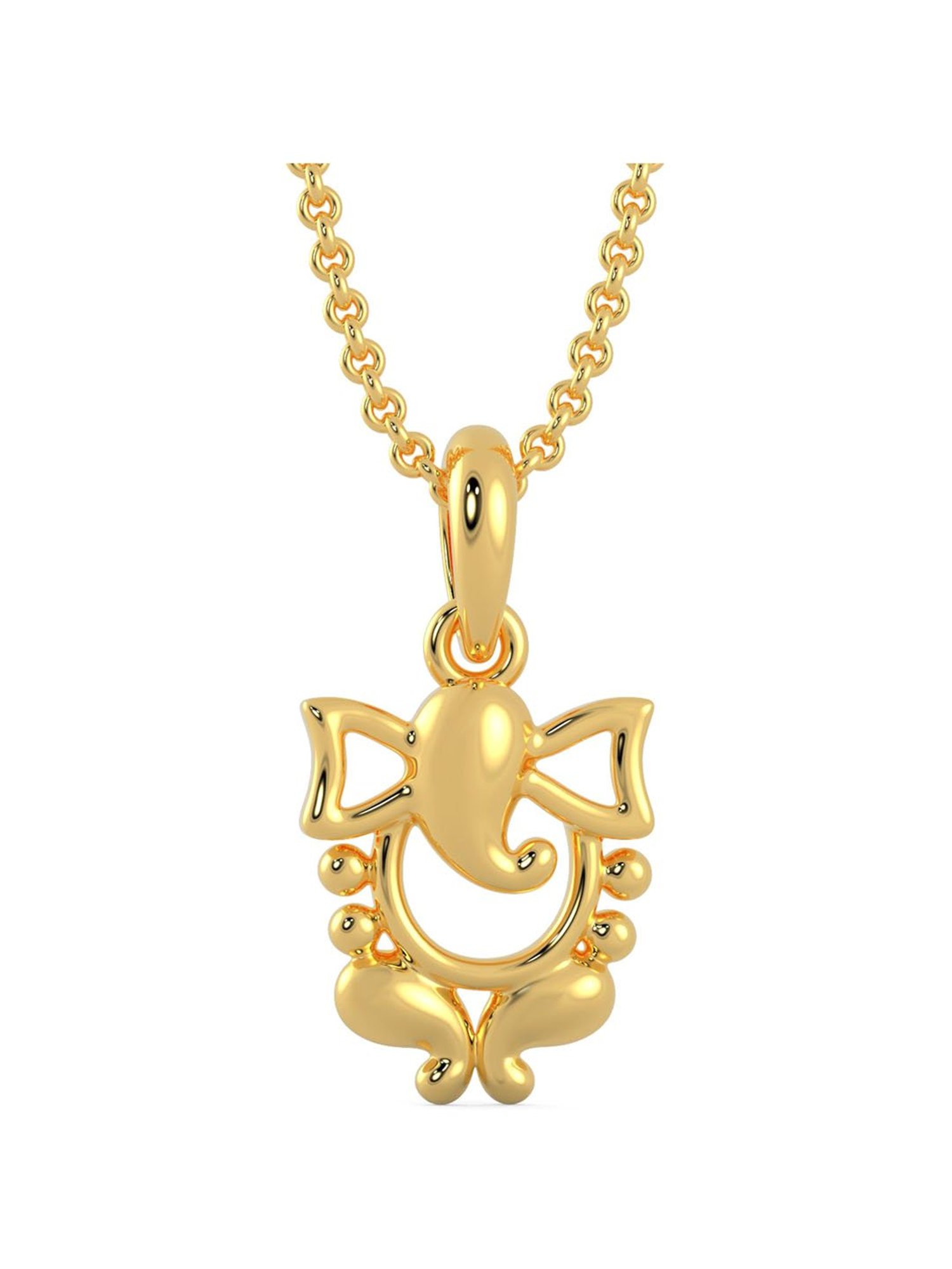 CKC Sacred Rudraksha Gold Pendant: Single Loop Elegance