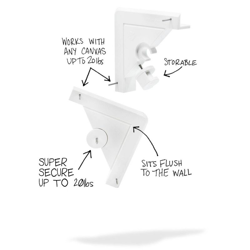 Under the Roof Decorating 20lb Place&Push Canvas Hangers Clear