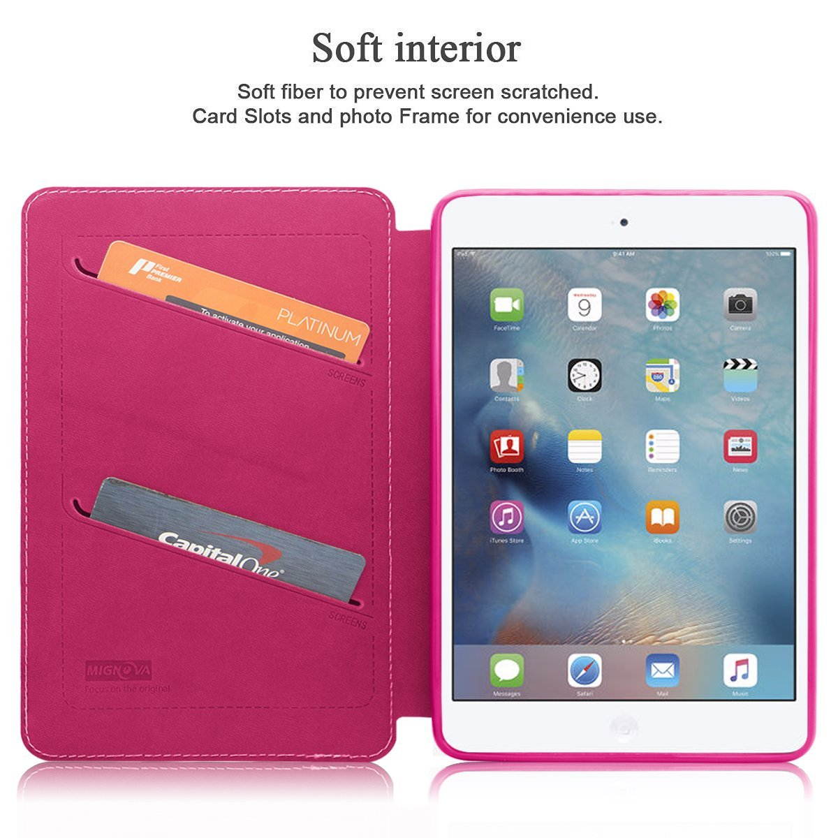 Mignova iPad Mini 4 Case - Ultra Slim Lightweight Smart Stand Cover Case With Auto Wake / Sleep for Apple iPad Mini 4