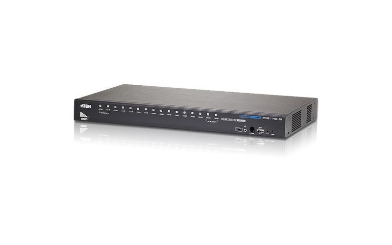 ATEN 16-Port USB HDMI KVM Switch-TAA Compliant - 16 Computer(s) - 1 Local User(s) - 1920 x 1200 - 19 x USB - 17 x HDMI