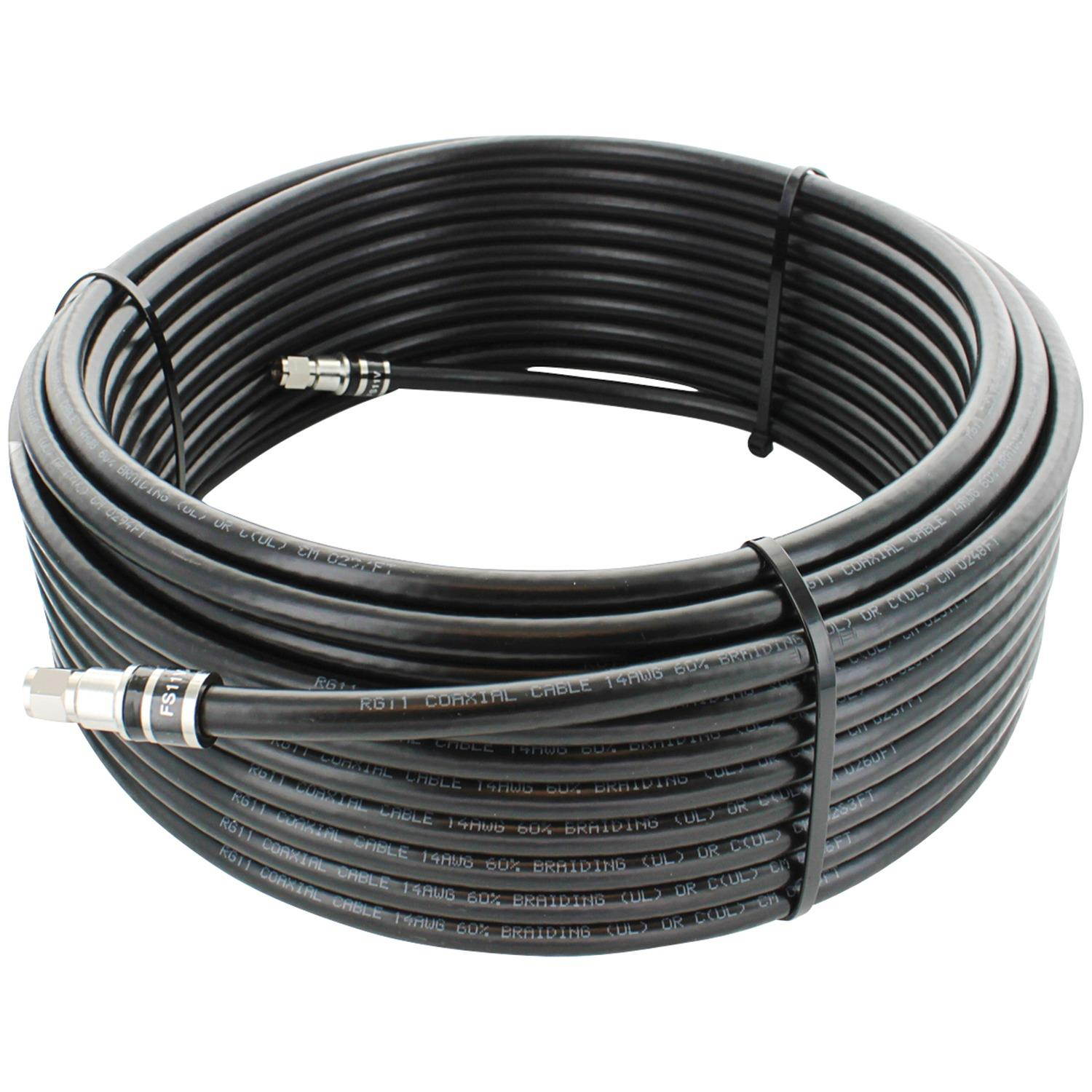 Wilson RG11 75ft Black Cable with F-Male Connectors - 951175