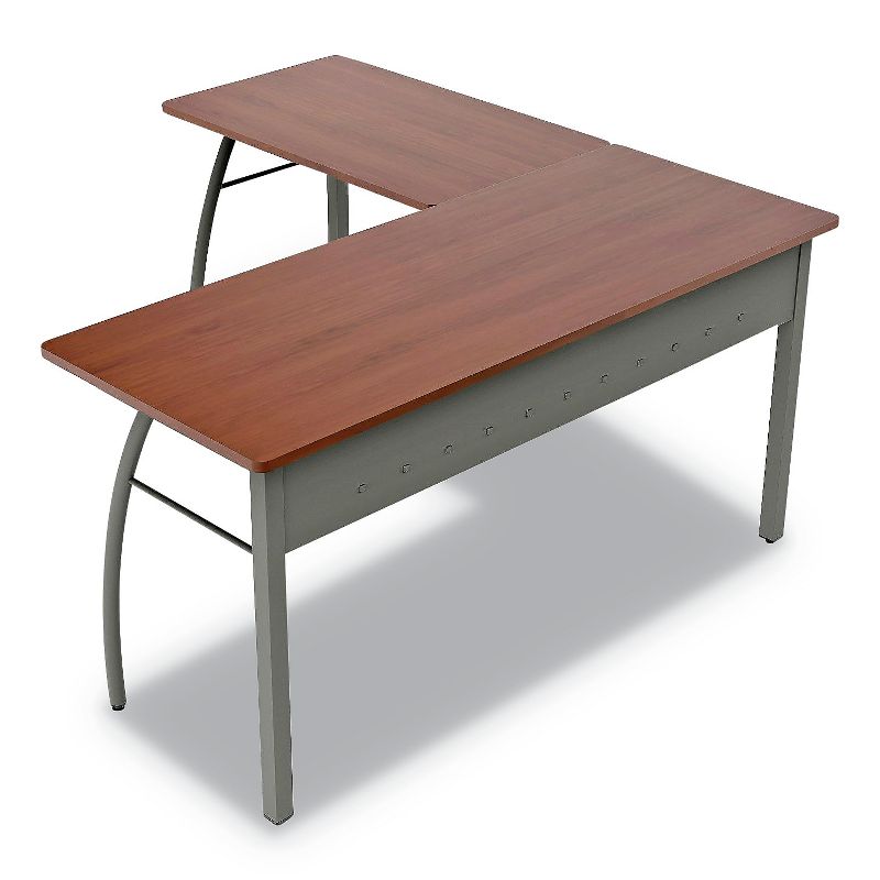 Linea Italia(R) Trento Line L-Shaped Desk, 59 1/8w x 59 1/8d x 29 1/2h, Cherry TR737CH