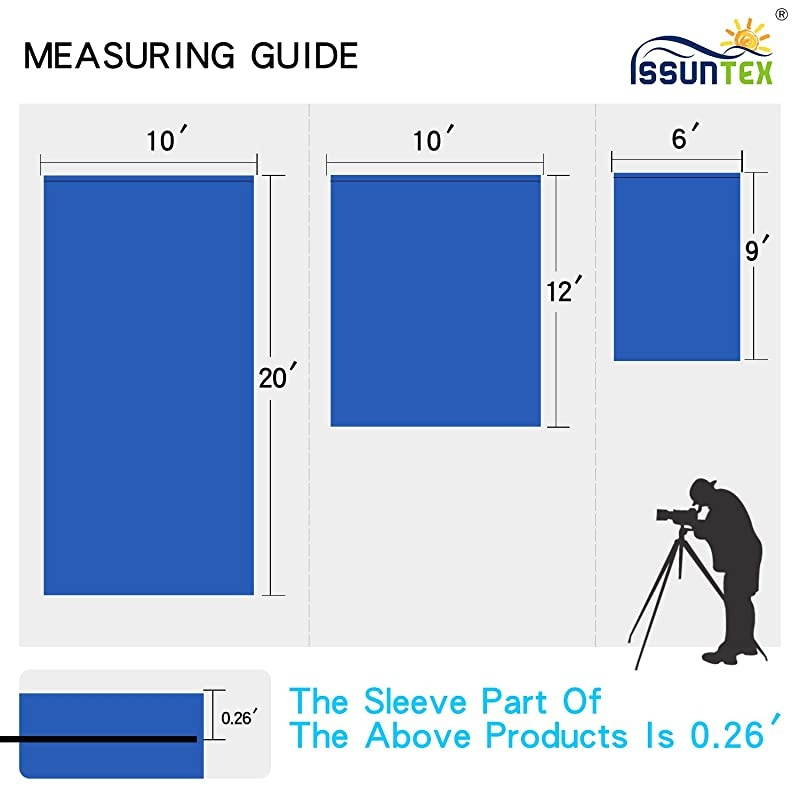 10X12 ft Background Muslin Backdrop, Photo Studio, Collapsible High Density Screen for Video Photography and Television-Blue