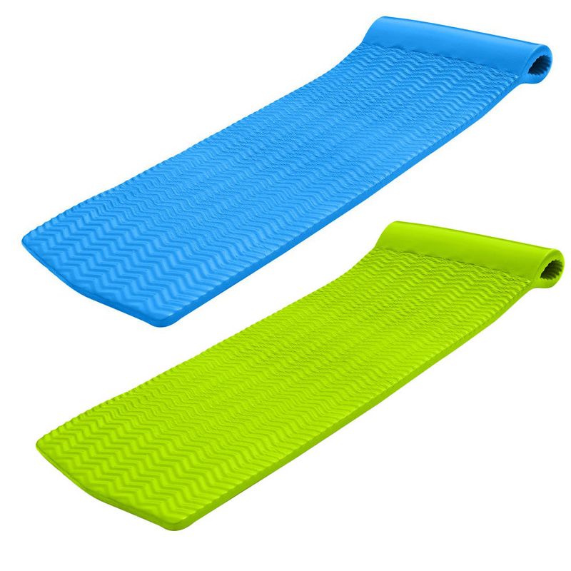 Texas Recreation Serenity Foam Pool Float, Bahama Blue and Kool Lime Green