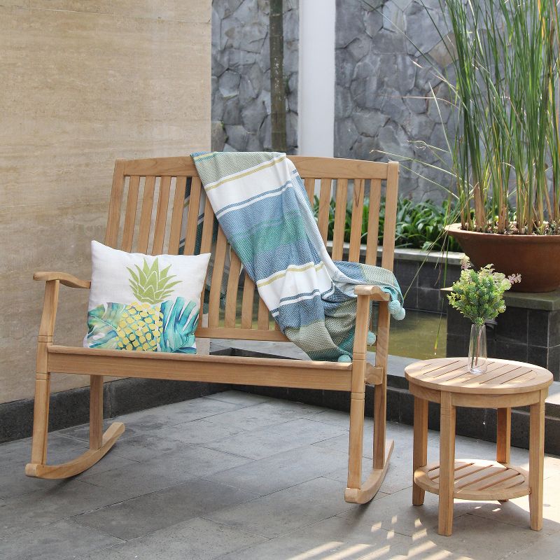 Sherwood Teak Loveseat Rocker - Cambridge Casual