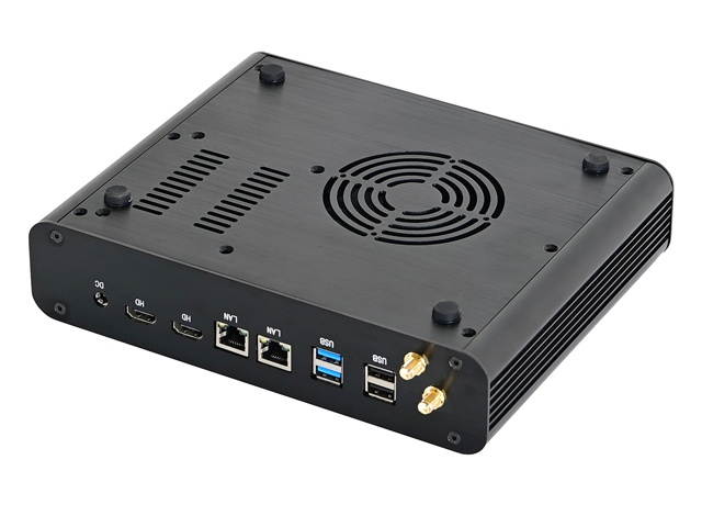 HUNSN 4K Mini PC, Intel Gen 10th I7 1065G7, Small Computer, Server, HTPC, BM27, AC WiFi/BT/2HDMI2.0/2LAN/4USB3.0/4USB2.0, (64G RAM/1TB SSD/5TB HDD)