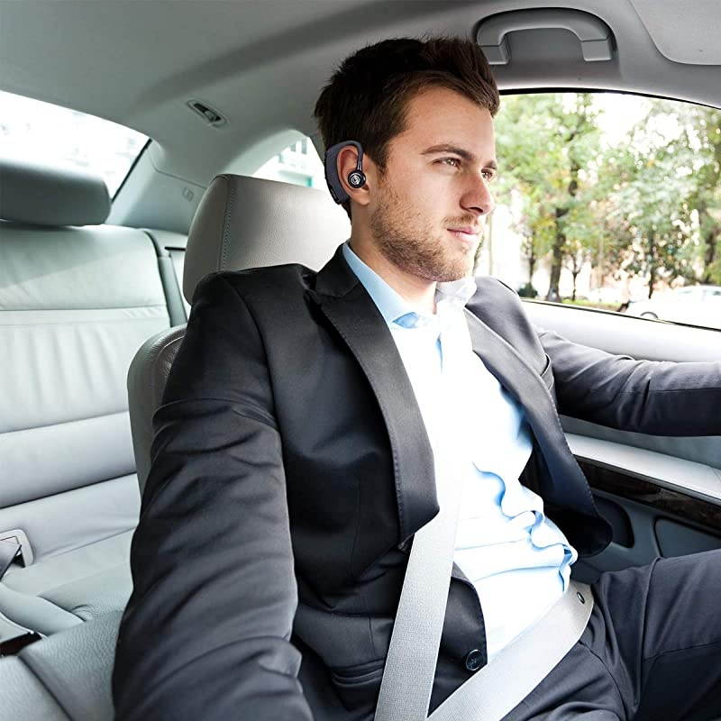 Bluetooth Earpiece for Cell Phone with Dedicated Keys for Volume/Next/Prev, On/Off, Compatible with iPhone, Android