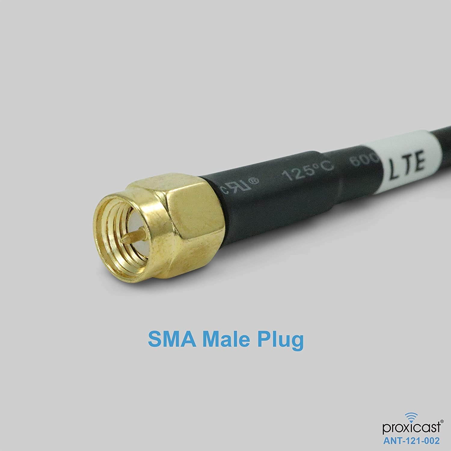 Vandal Resistant Low Profile 3G/4G/LTE Omni-Directional Antenna - 3-5 dBi Gain - Fixed Mount - 10 ft Coax Lead - for Cisco Cradlepoint Digi Novatel Pepwave Proxicast Sierra Wireless and Others