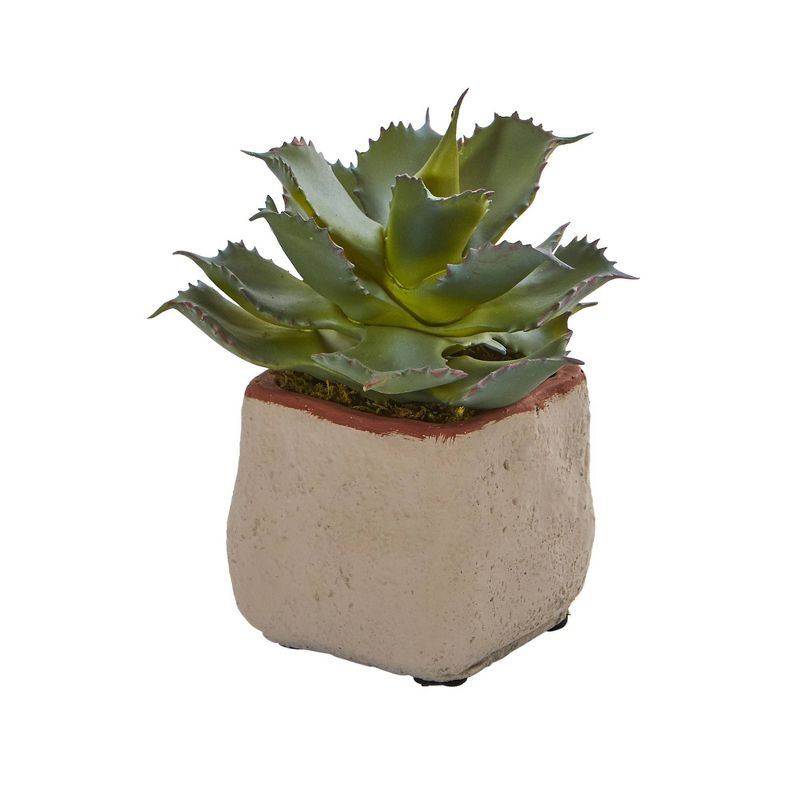 6.5" x 6" 4pc Artificial Mixed Succulents in Pot Set -Nearly Natural