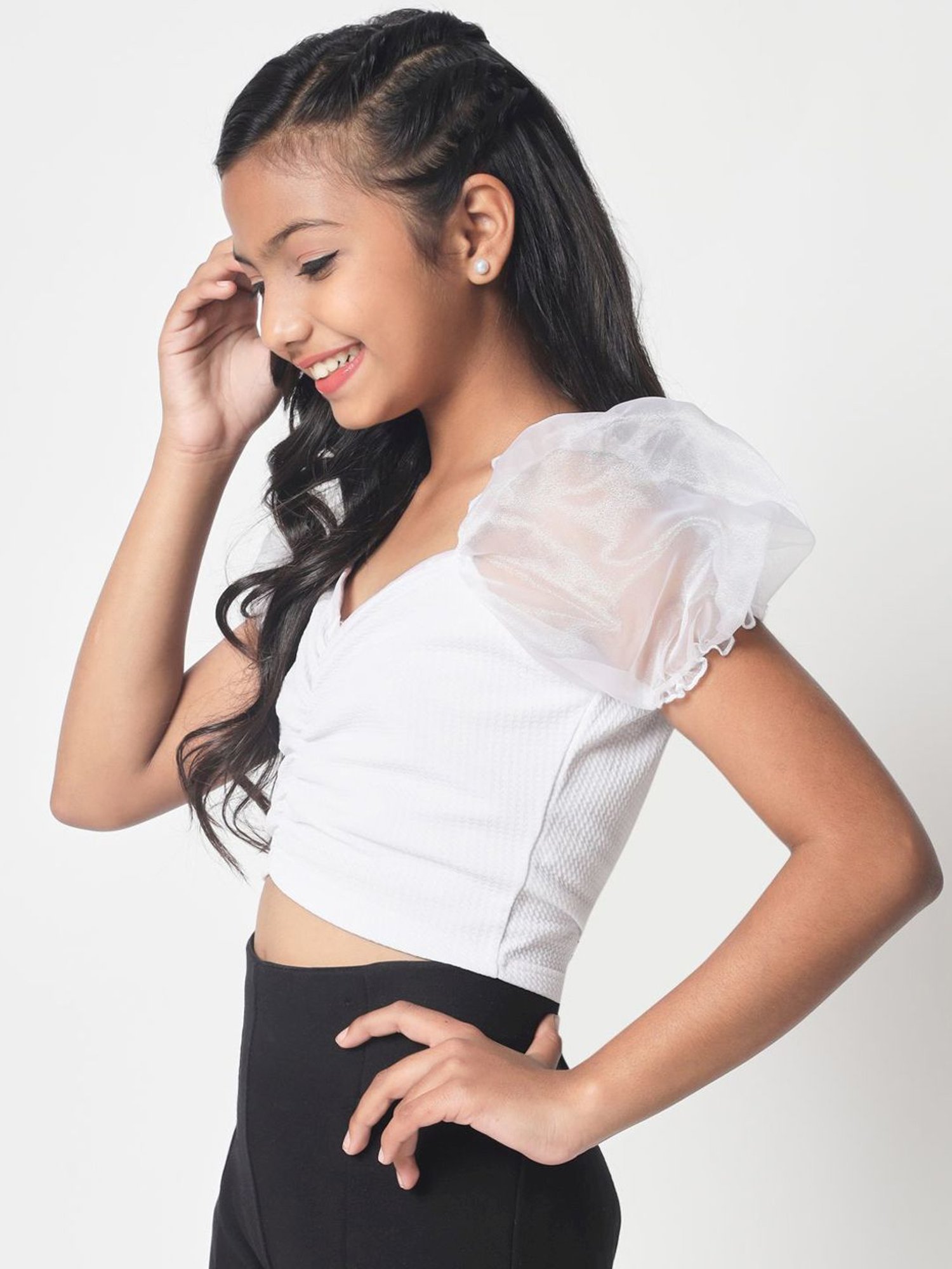 Tiny Girl Kids Pink Solid Top