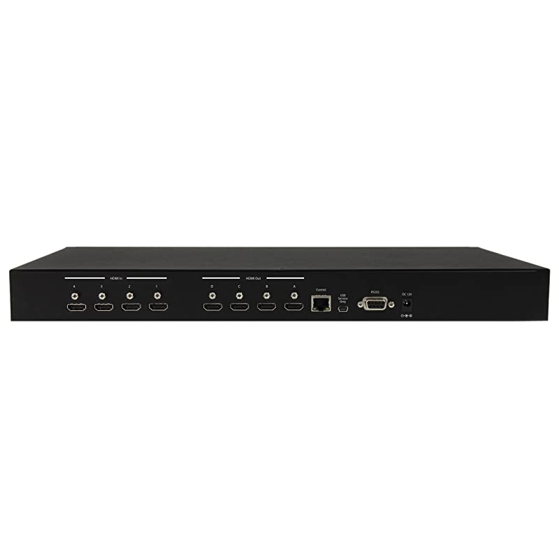 com 4x4 HDMI Matrix Switch with Picture-and-Picture Multiviewer or Video Wall - 4x4 Matrix Switch with Video Combining (VS424HDPIP)