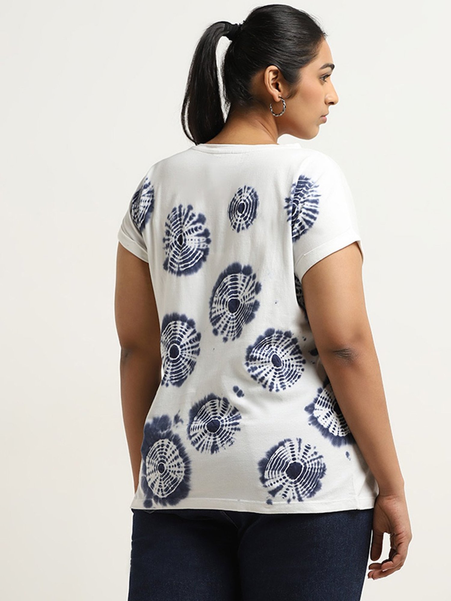 Gia by Westside Multicolour Tie-Dye Design Cotton T-Shirt