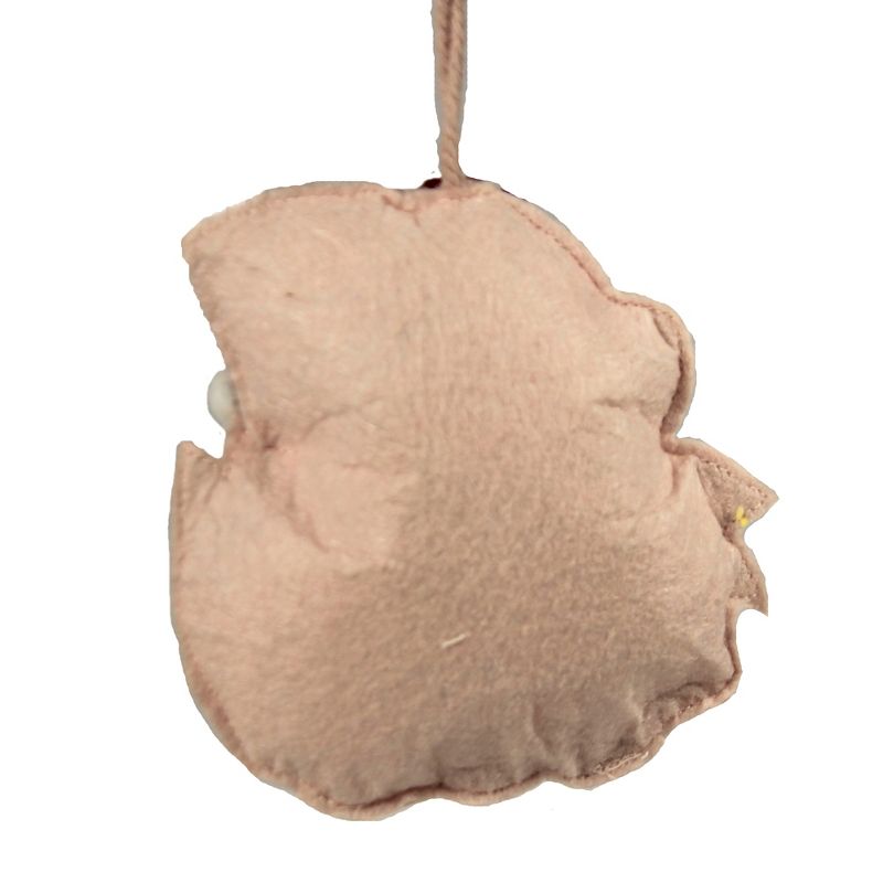 Holiday Ornament 4.0" Retro Felt Sequin Santa Face Vintage 1950 1960 Christmas  -  Tree Ornaments