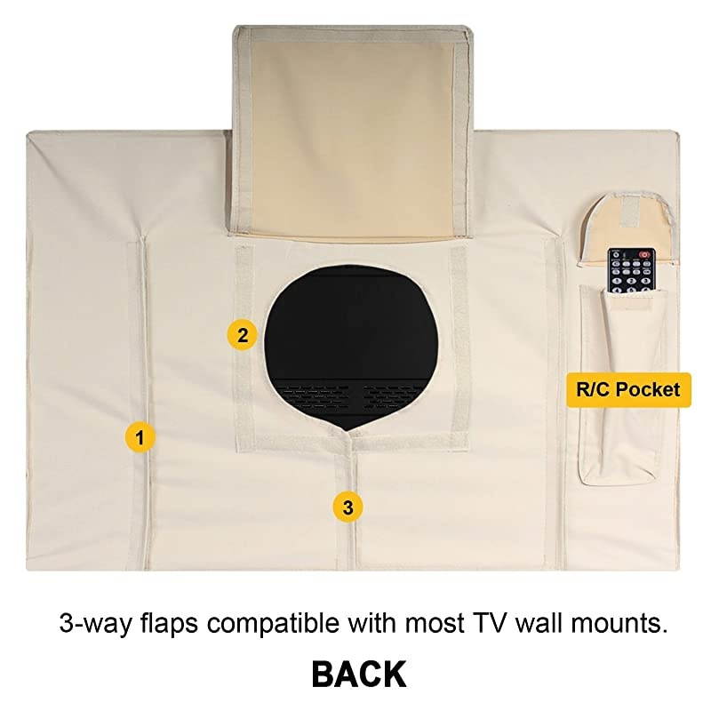 Outdoor TV Cover Sahara Series Universal Weatherproof Protector for 60 65 Inch TV Fits Most Mounts Brackets