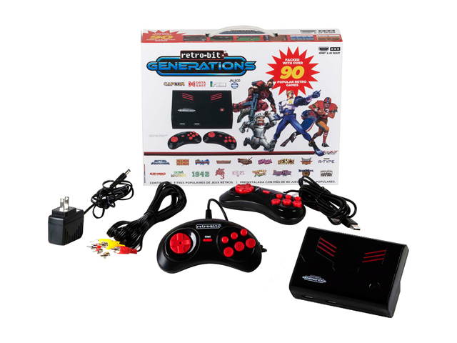 Retro-Bit rb-pp-6539 Generations Plug-n-Play Game Console Red/Black