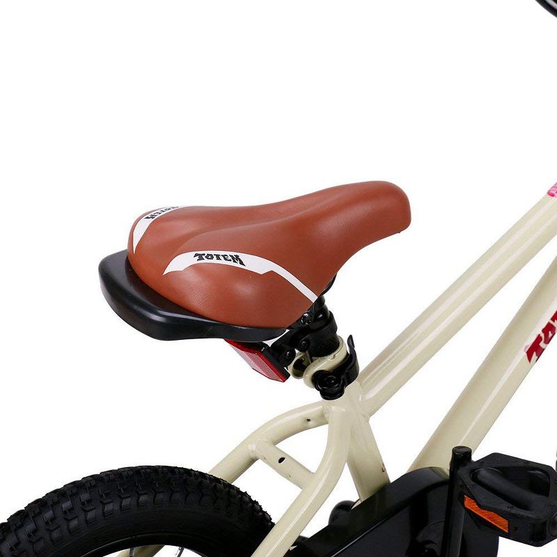 JOYSTAR Totem Series Premium Steel Body 18-Inch Kids Bike with Coaster Braking and Kickstand, Ivory
