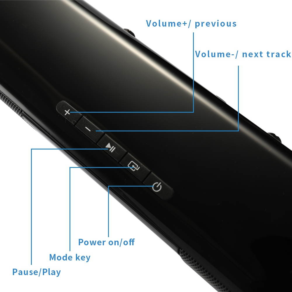 Stylish and Compact Portable Wireless Soundbar Multi-function Family Stereo Surround BT Speaker