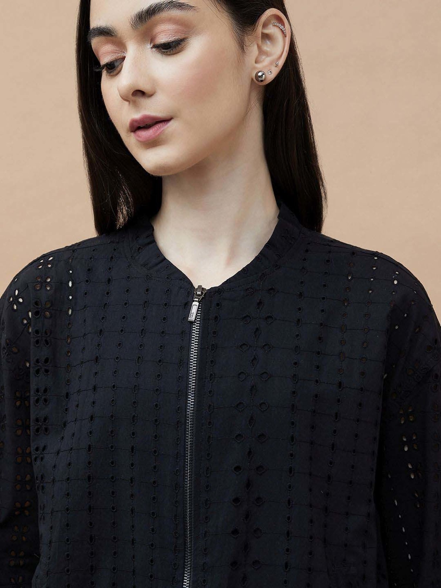 Fame Forever by Lifestyle Black Cut Work Jacket