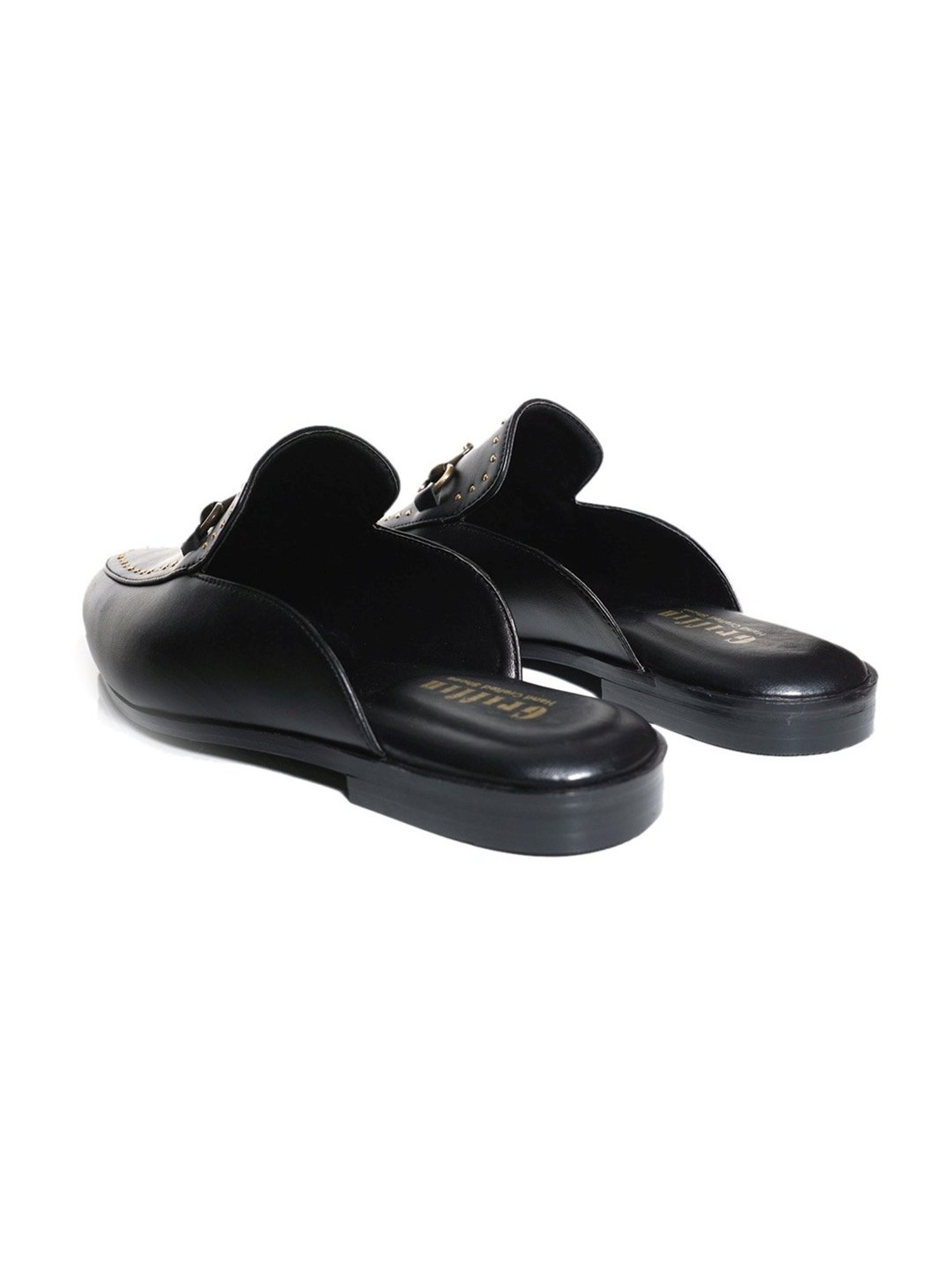 Griffin Men's SECRET INSIGNIA Black Mule Shoes