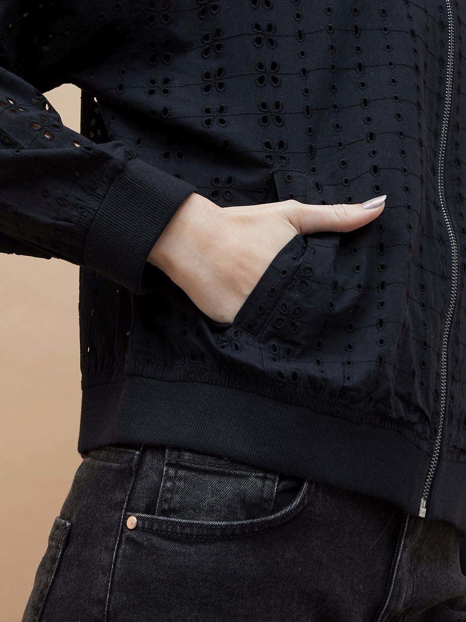 Fame Forever by Lifestyle Black Cut Work Jacket