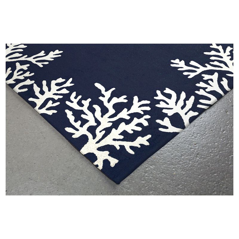 Capri Coral Border Rug - Navy - (2'X3') - Liora Manne