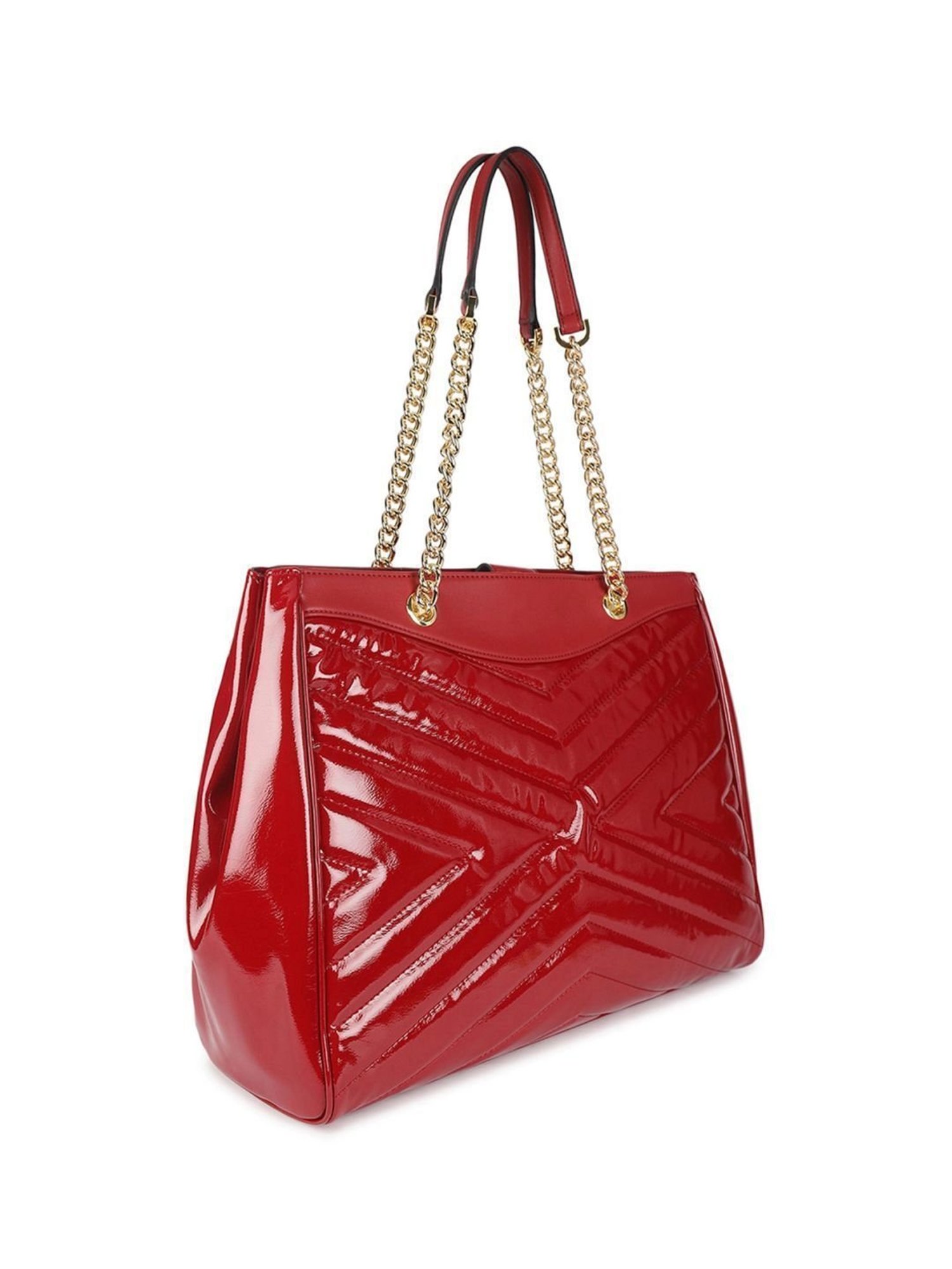 Pollini Red Soft Textured Small Tote