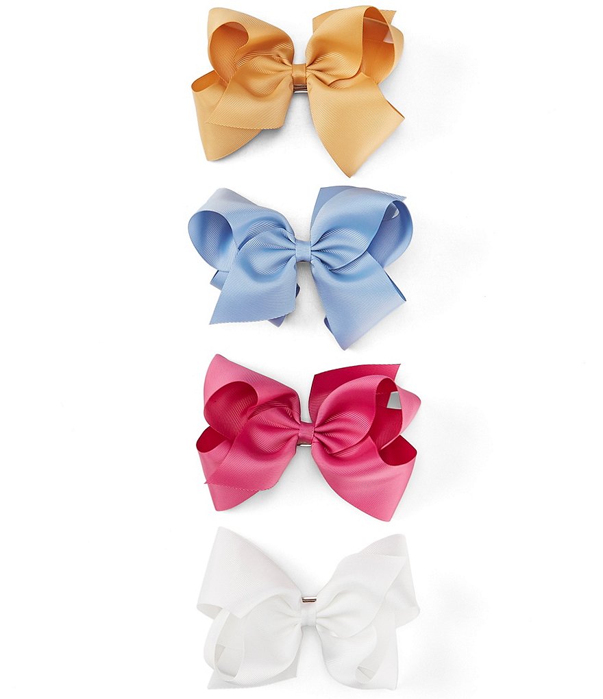 Edgehill Collection Little Girls Sparkle Satin Bow Wrap Headband