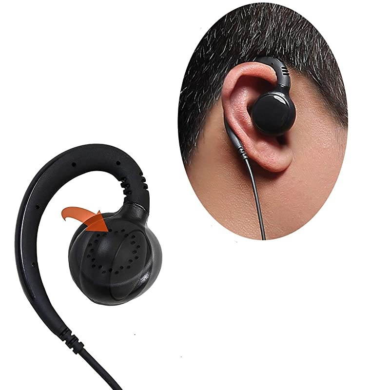 Walkie Talkie Earpiece 1 Pin G Shape Earpiece Headset with Mic PTT for Motorola SL300 SL7550 7580 7590 SL4000 SL1M 2 Way Radio 5 Pack