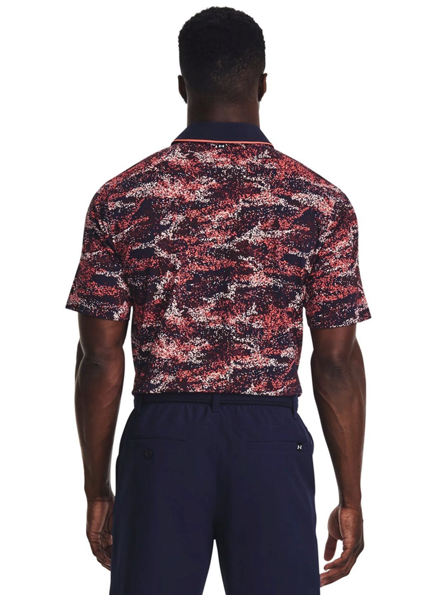 Under Armour Blue Loose Fit Printed Sports Polo