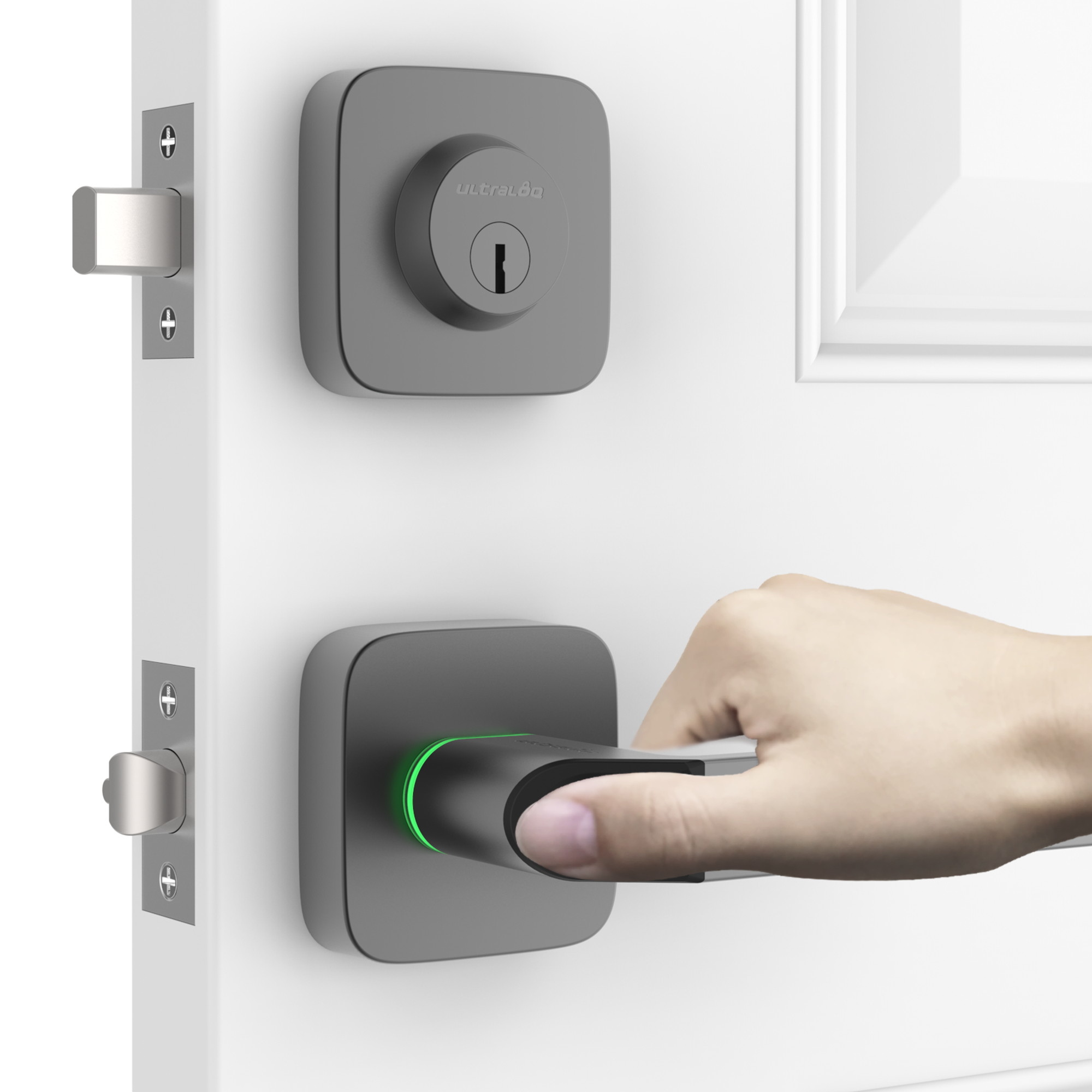 Ultraloq Combo Bluetooth Enabled Fingerprint & Key Fob Two-Point Smart Lock with WiFi Bridge