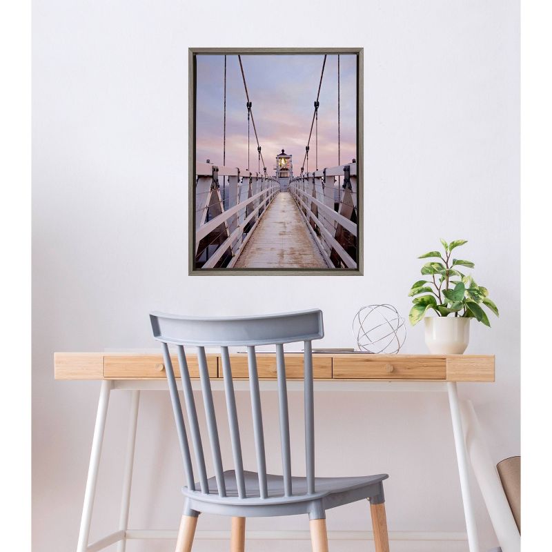 16" x 23" Point Bonita 3 Framed Canvas Wall Art - Amanti Art