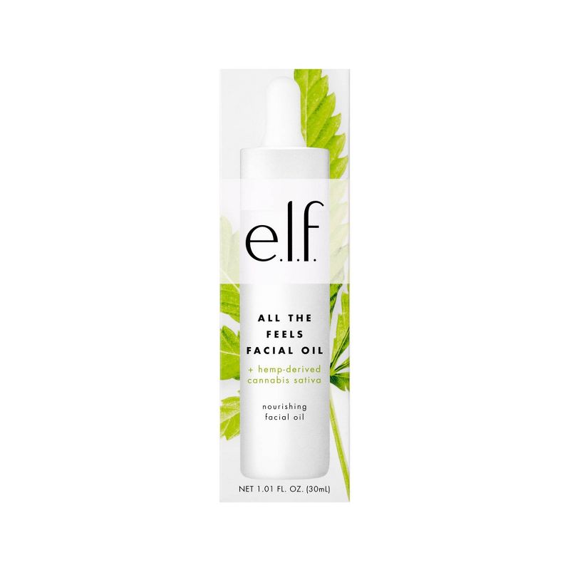 e.l.f. All the Feels Facial Oil + hemp-derived Cannabis Sativa Seed Oil - 1.01 fl oz
