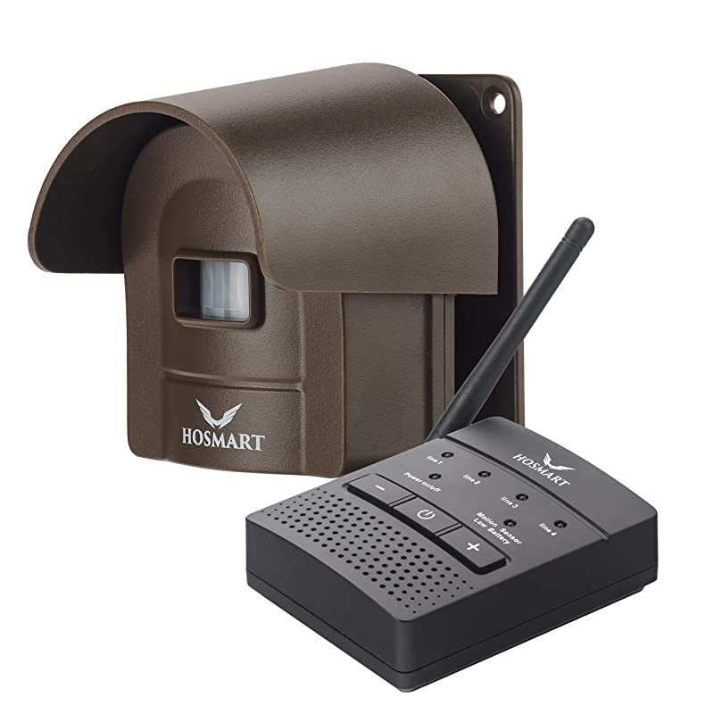 Mile Hosmart Rechargable Driveway Alarm Wireless Sensor System Driveway Sensor Alert System Weatherproof Security Outdoor Motion Sensor Detector