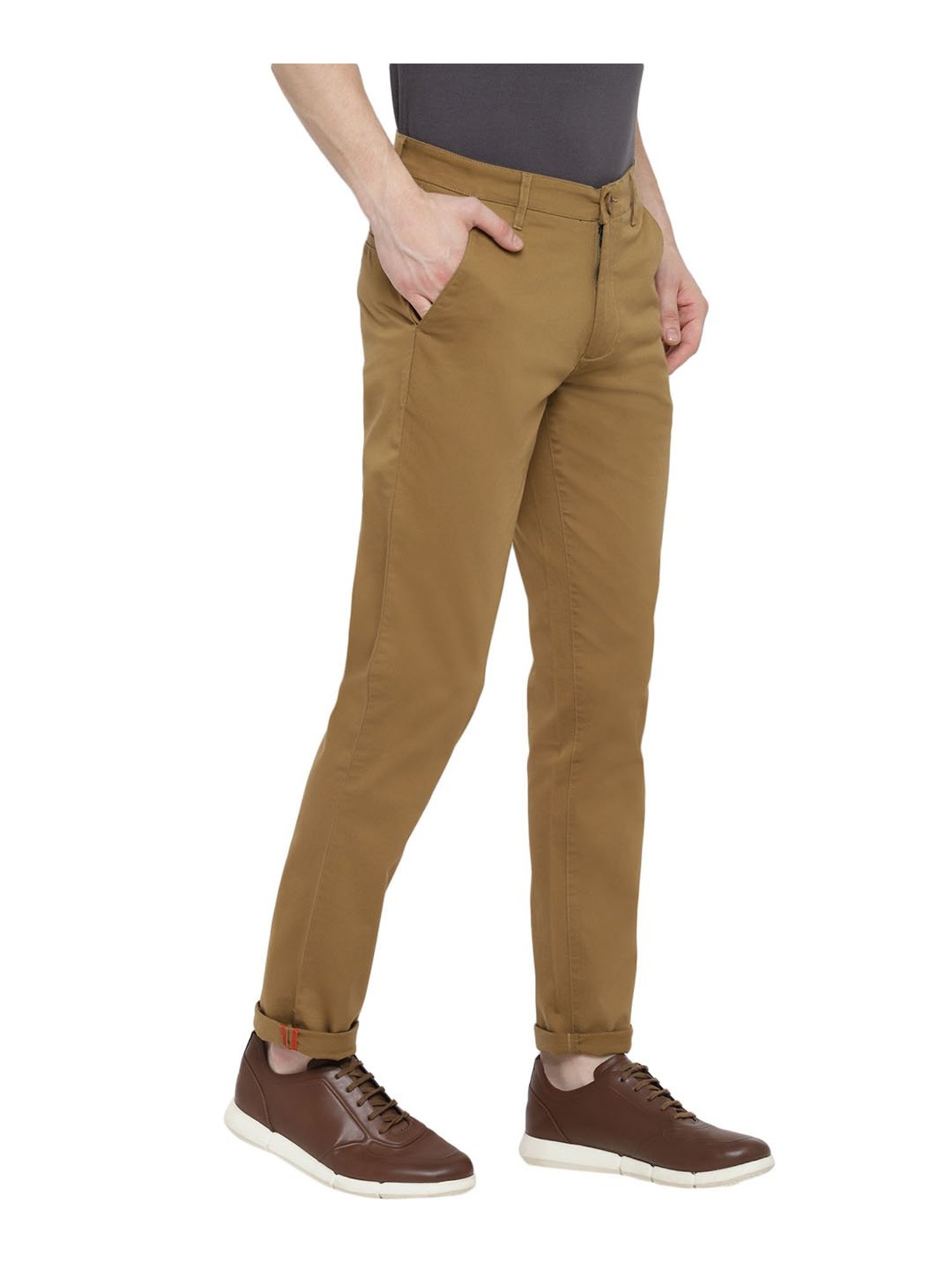 Red Chief Khaki Regular Fit Trousers