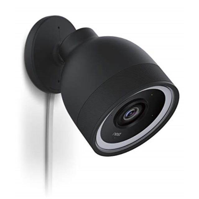 elago nest cam iq outdoor security camera cover black  infrared leds/microphone hole compatibleall weather protective covercamouflageeasy installation