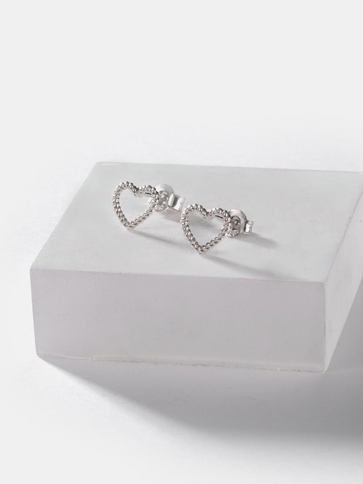 Shaya 92.5 Sterling Silver Same Old Love Heart Earrings for Women