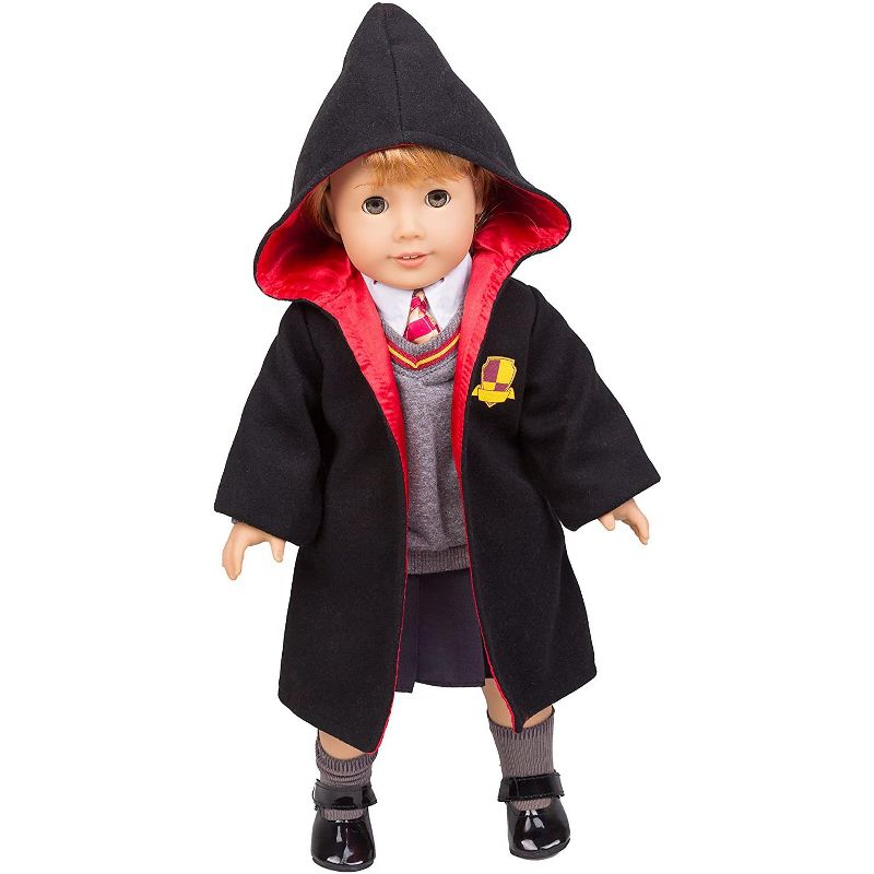 Dress Along Dolly Hermione Granger Harry Potter Outfit for American Girl Doll, 7 Pieces
