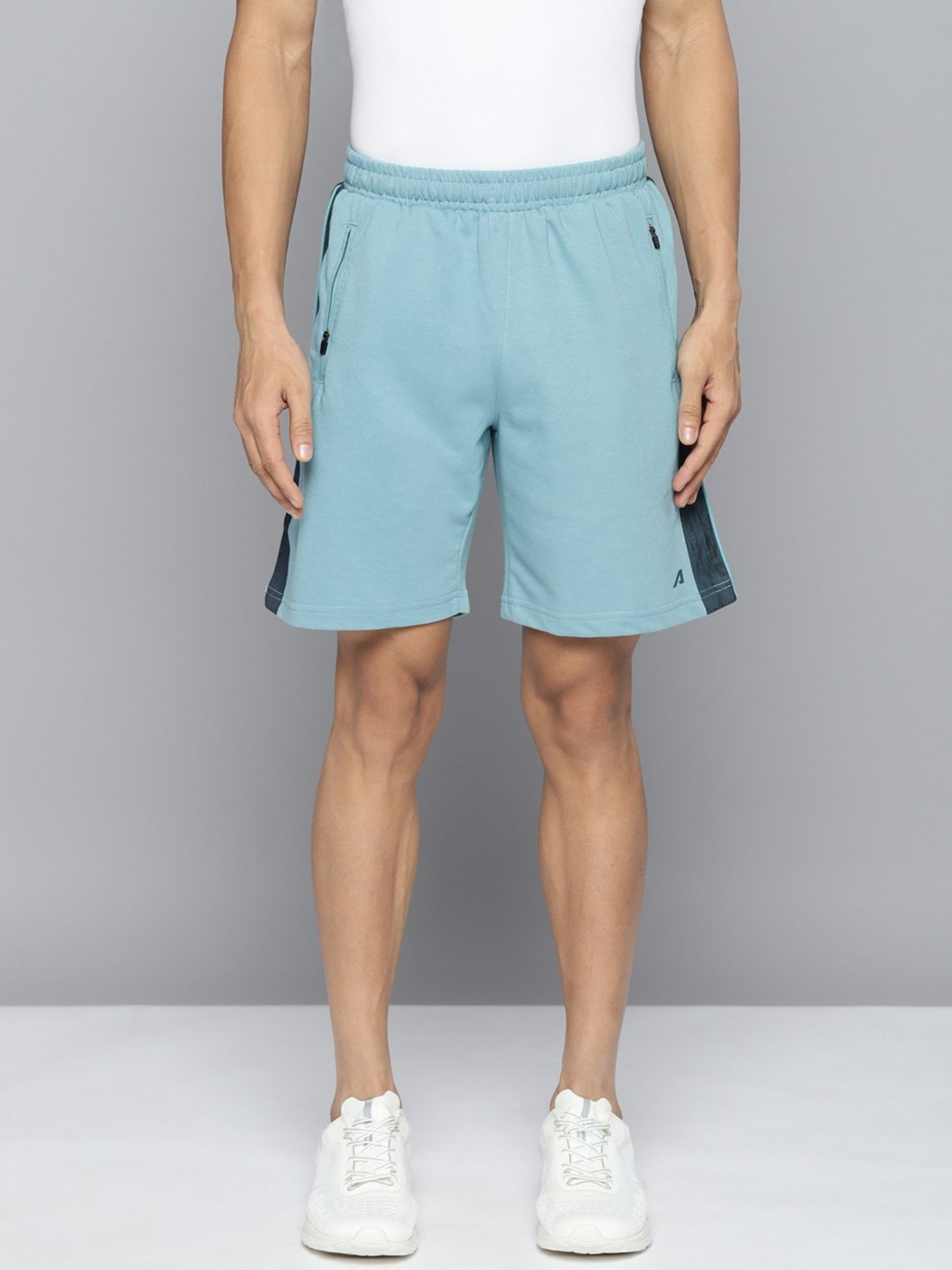 ALCIS Light Blue Slim Fit Sports Shorts