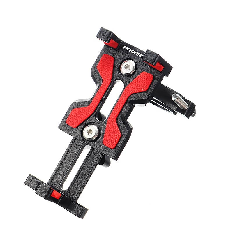 Bike Bicycle Motorcycle Mount Phone Holder Stand Aluminum Waterproof Adjustable For 4.0-6.0 inch Smart Phone Black