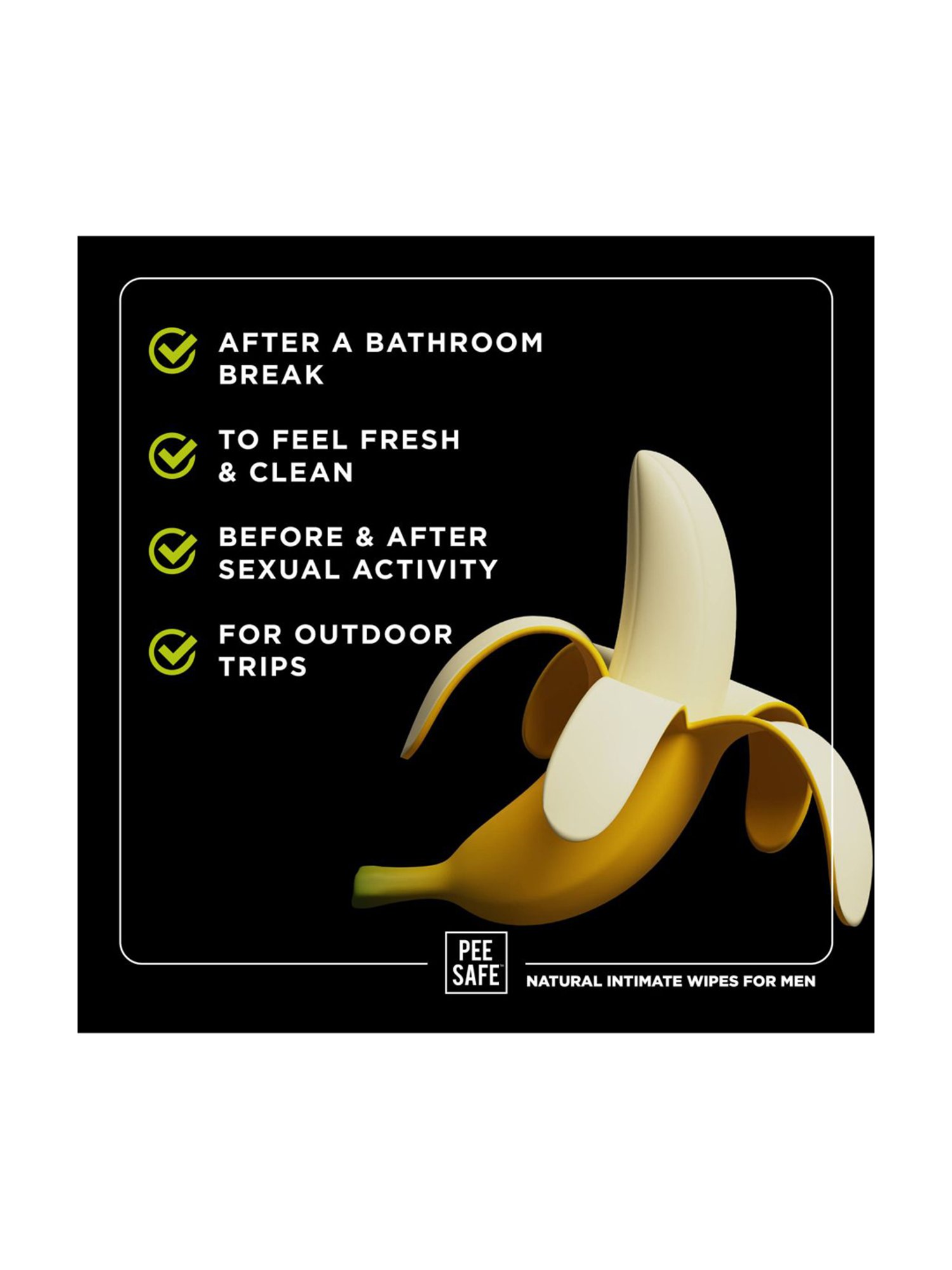 Pee Safe Men's Wash & Intimate Wipes - Pack of 10