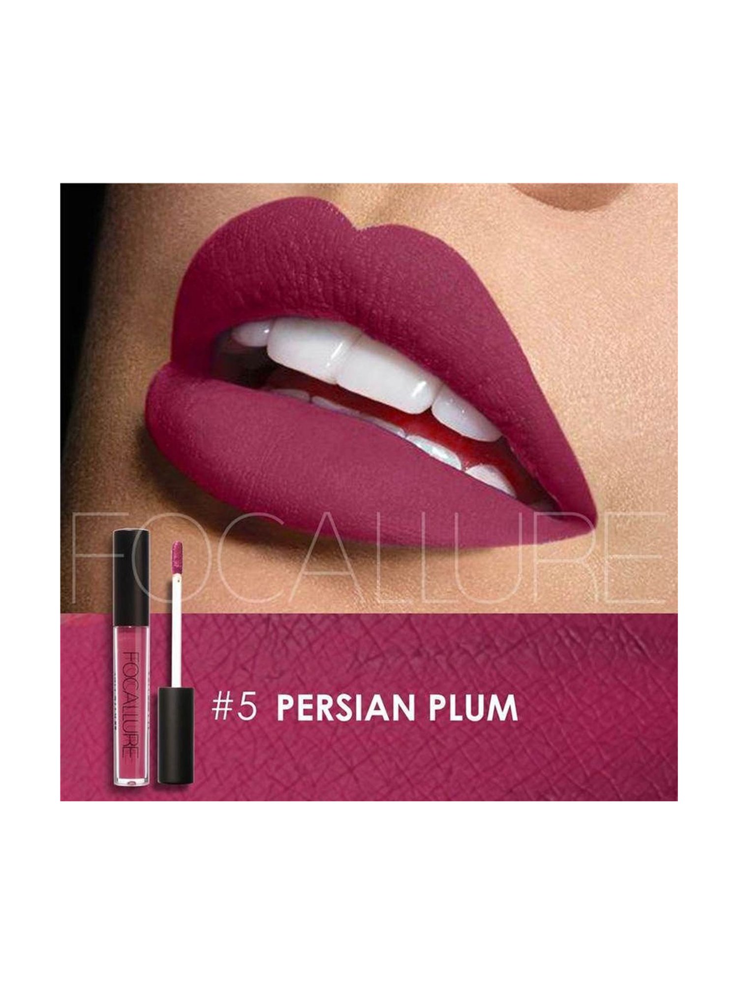 FOCALLURE Matte Liquid Lipstick Persian Plum - 6 gm
