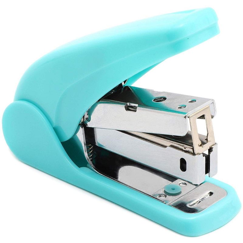 Paper Junkie 3 Pack Alloy Steel Mini Stapler Set, Pastel Colors
