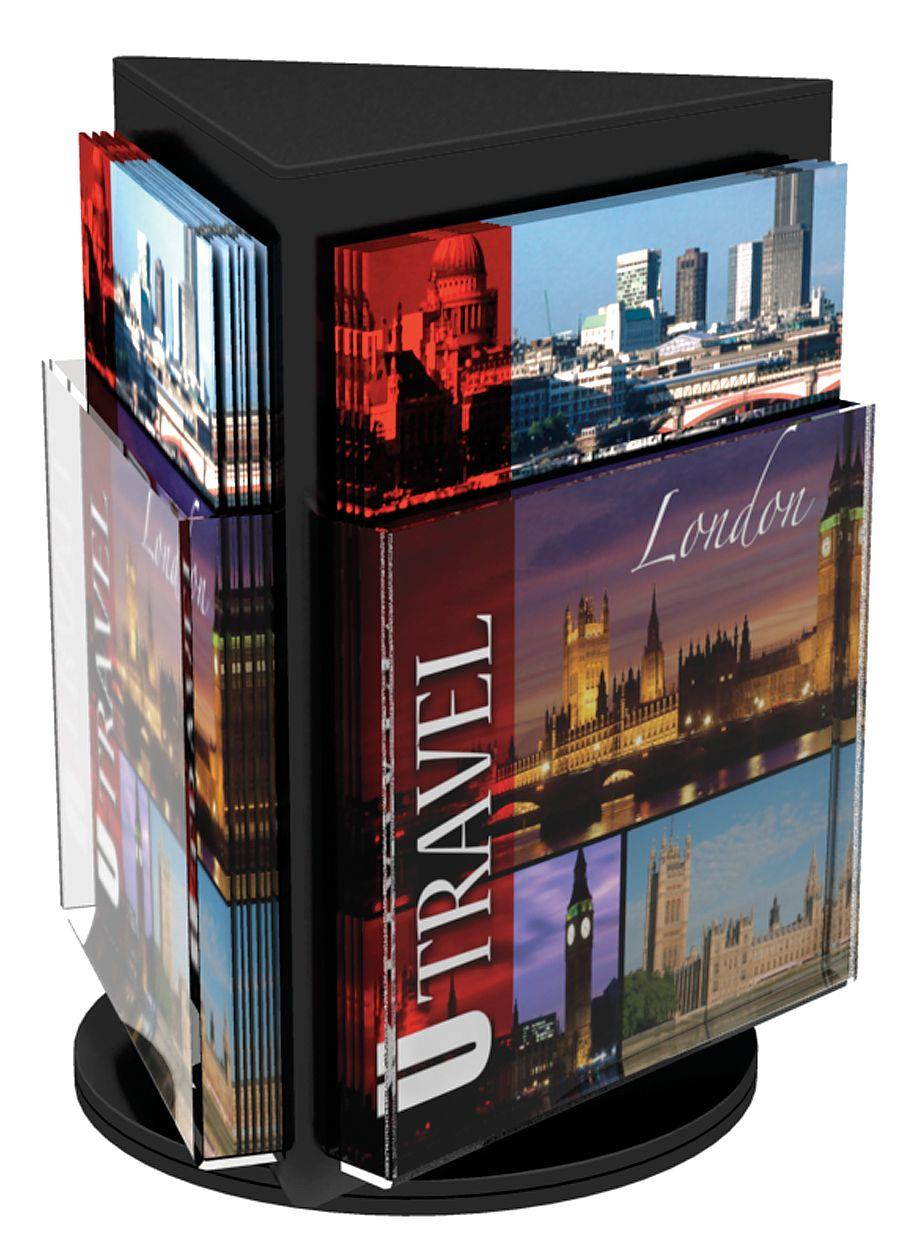 DEFLECTO 592804GR Rotary Magazine Holder